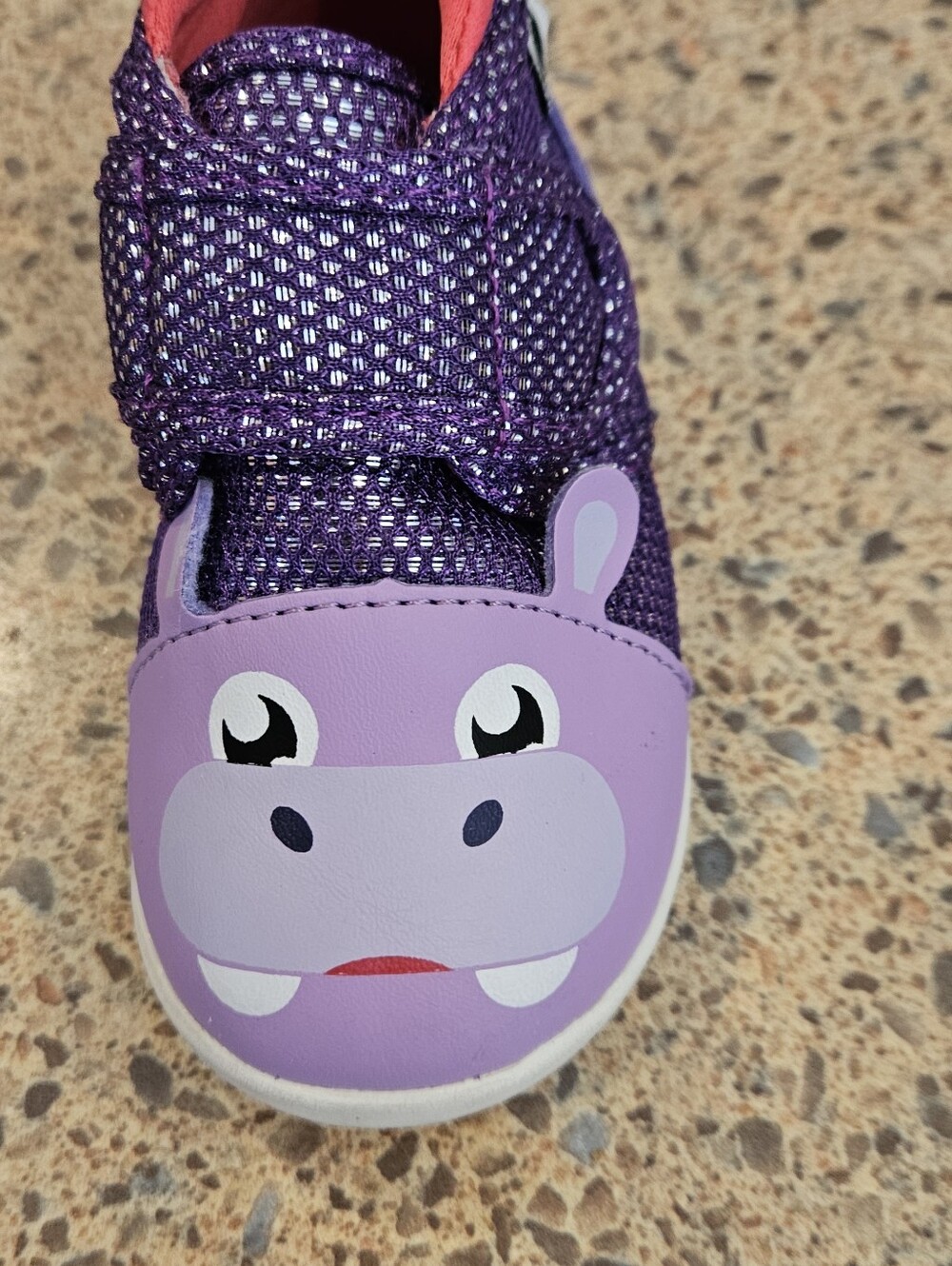 ikiki Hippo Squeaky Toddler Shoes V1 | Sparkly Purple - Picture 6 of 11
